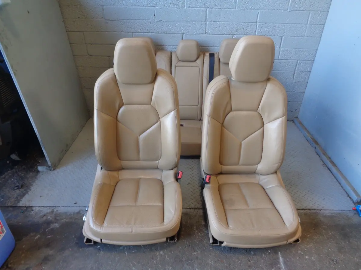 Porsche Cayenne 958 92A Seats Set Of 5 In Beige Electric Adjust 2011 To 2014 1