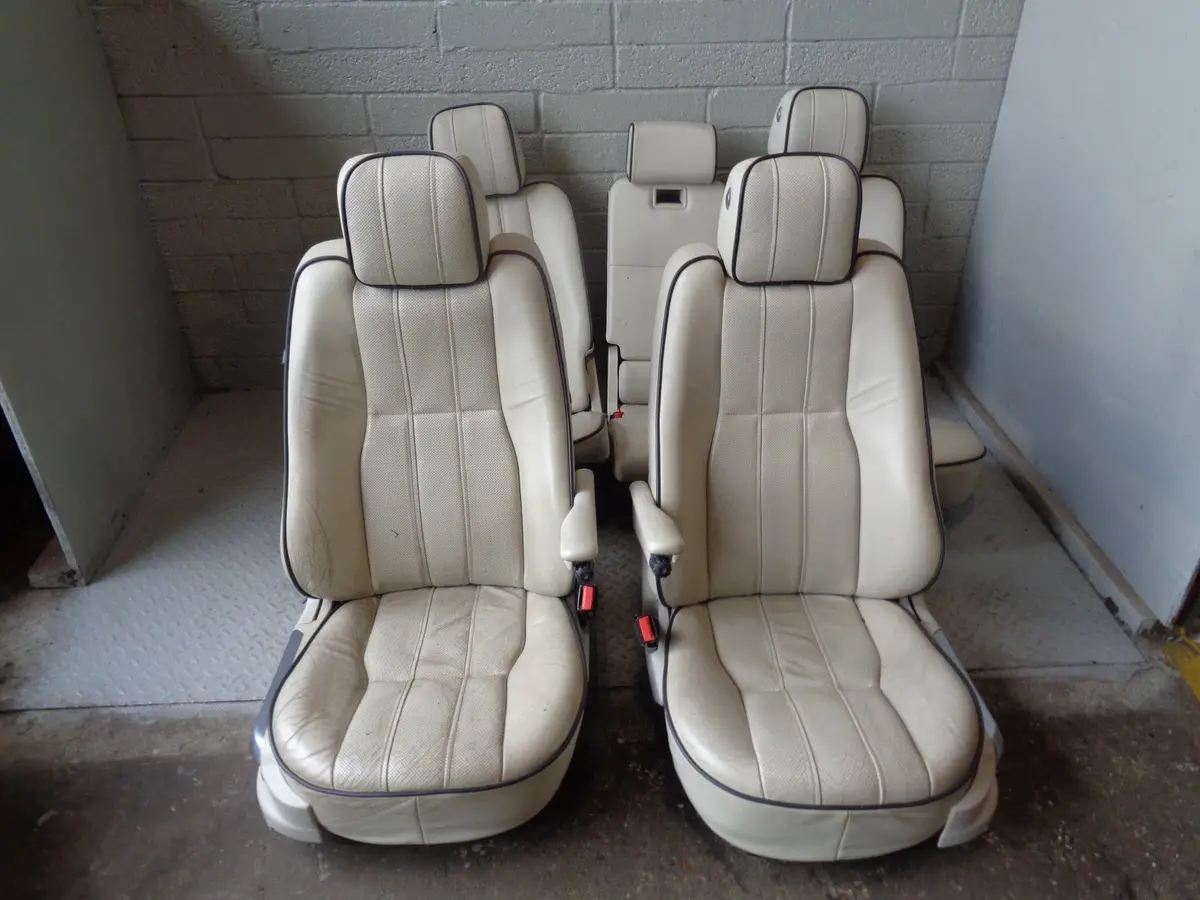 Range Rover L322 Leather Seats Ivory Black Piping Westminster 2010 To 2013 R05074 1