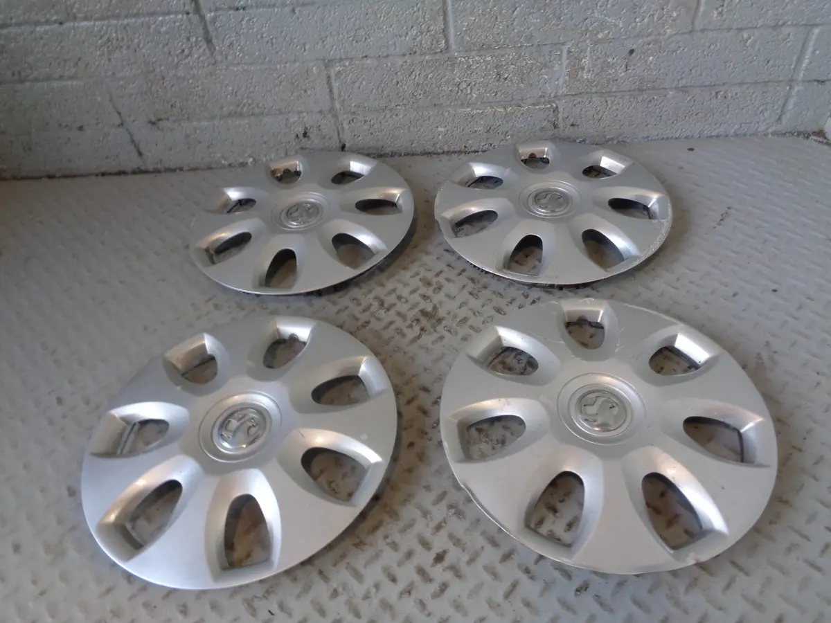 Vauxhall Corsa D 15'' 4 Wheel Trim Covers Genuine Set Of 4 Hub Cap 13265184 1