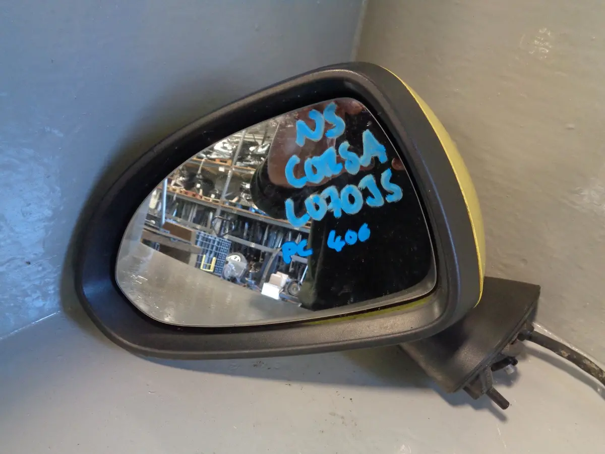 Vauxhall Corsa D Near Side Door Mirror Yellow Passenger Left 2006 To 2014 1