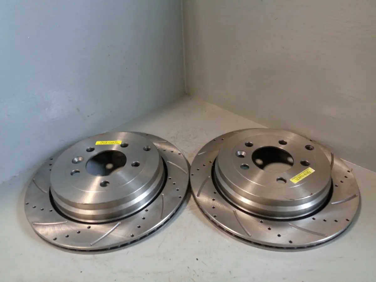 Brake Discs Vented Grooved Rear Pair Discovery 3 4 Range Rover Sport Sdb000636 1
