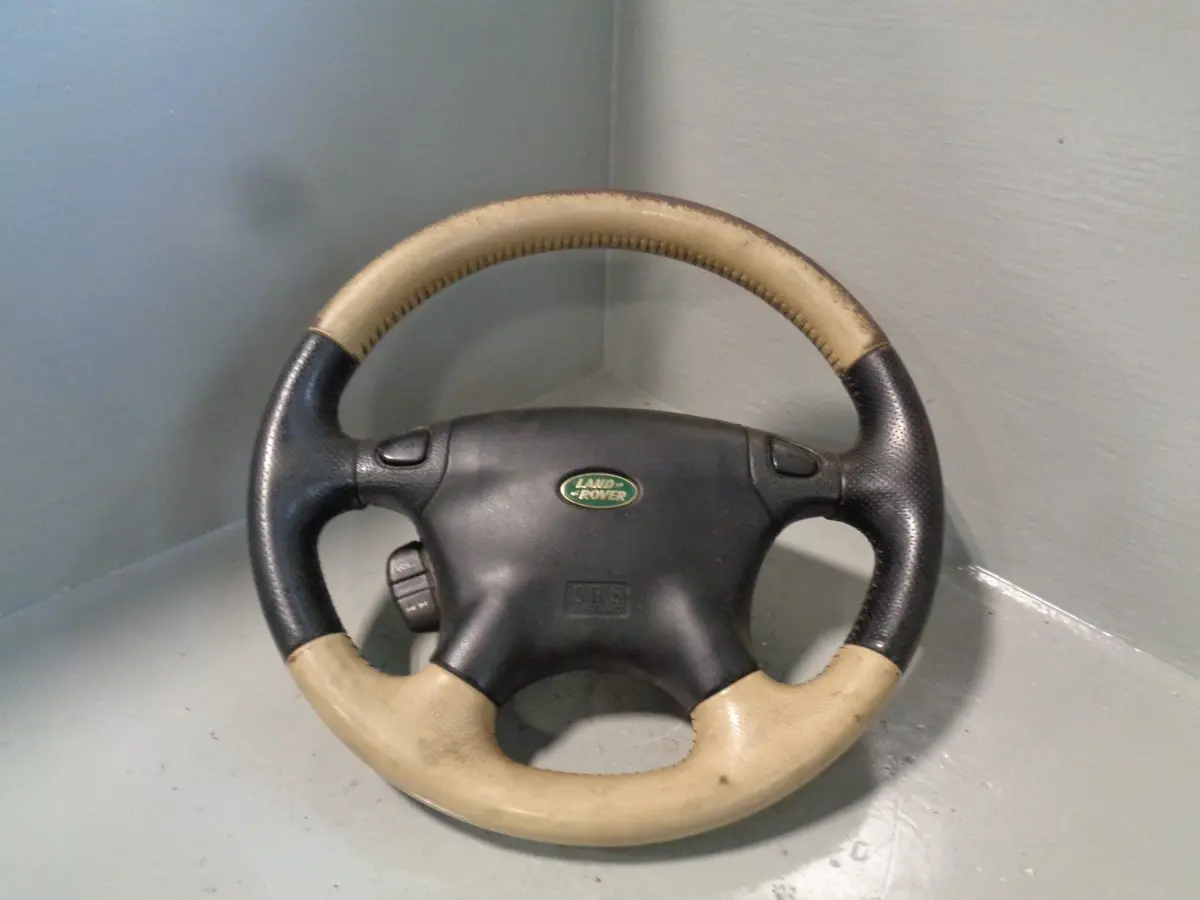 Freelander 1 Steering Wheel Cream Black Leather Land Rover 2004 To 2006 S11064 1