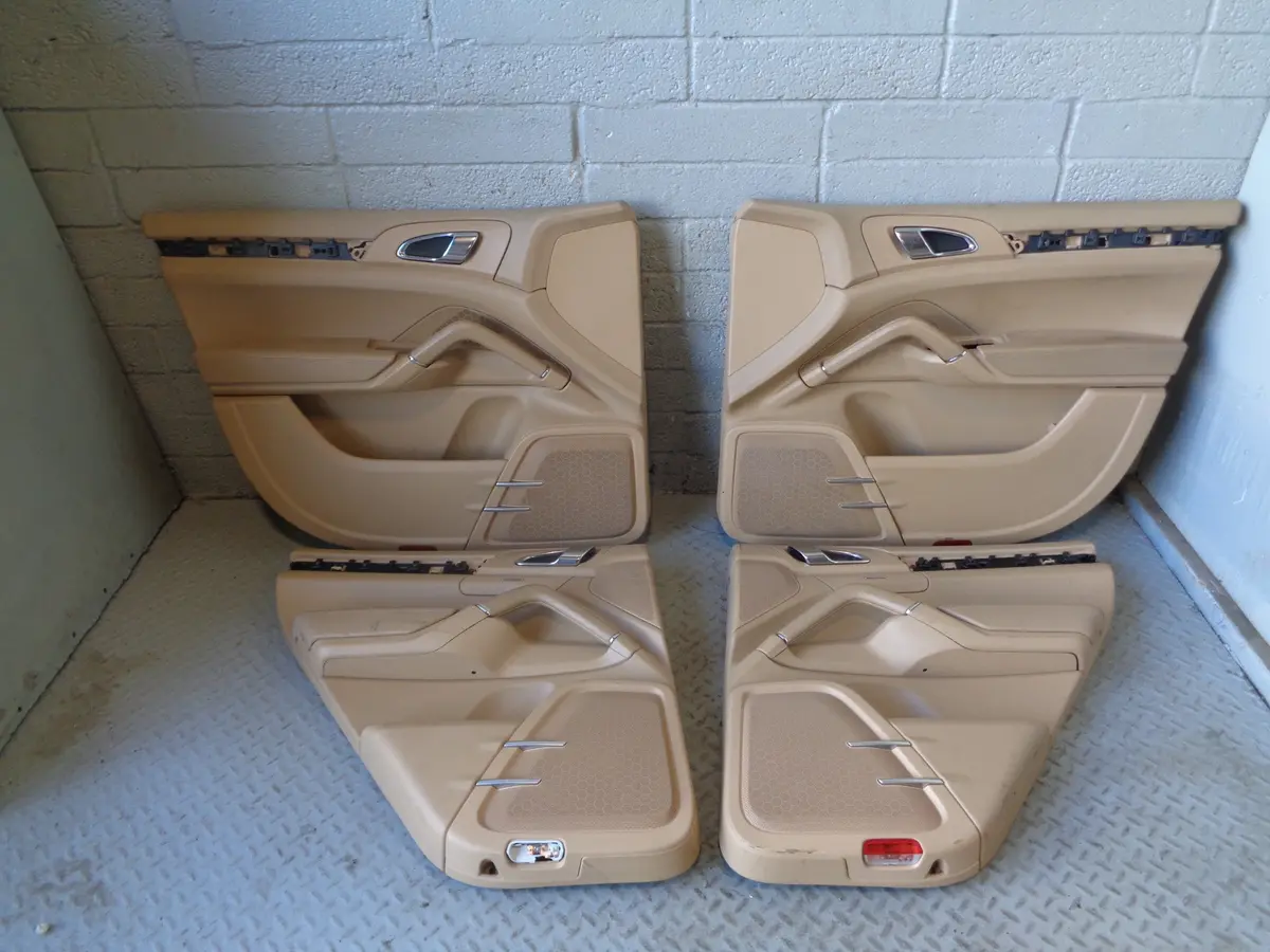 Porsche Cayenne 958 92A Door Cards Set Of 4 In Beige 2011 To 2018 L25035 1