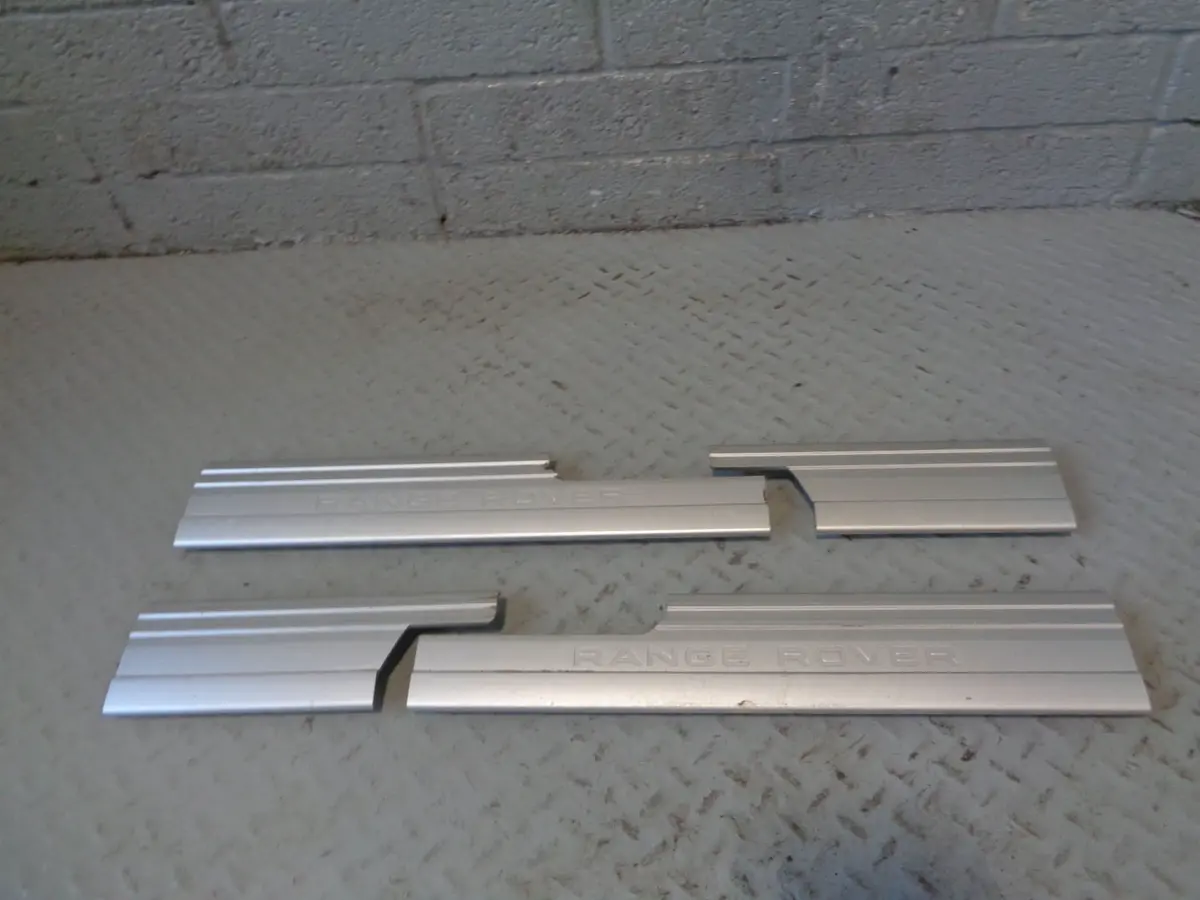 Range Rover L322 Kick Plates Full Set Of 4 Aluminium Genuine 2006 To 2013 L14114 1