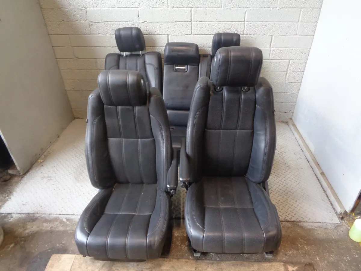 Range Rover L405 Leather Seats Full Set Black Heated Cooled 2013 To 2017 K21015 1