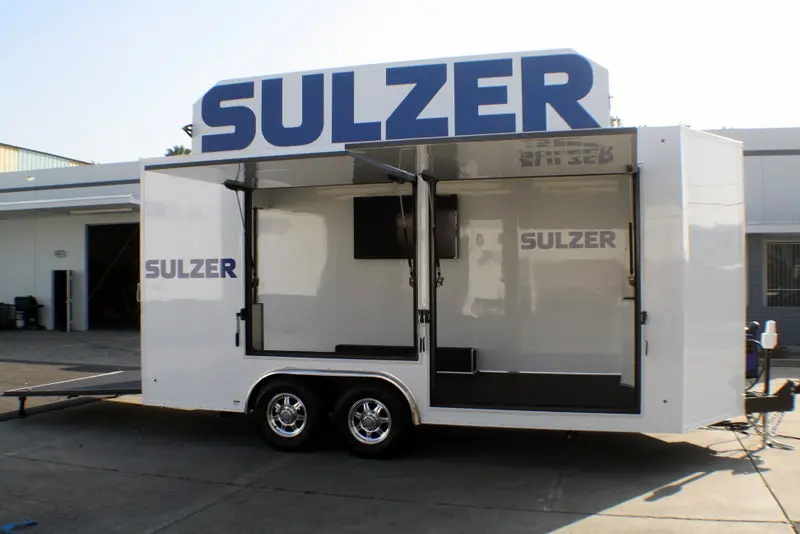 Sulzer Pumps 18' V-Nose Display Trailer 1