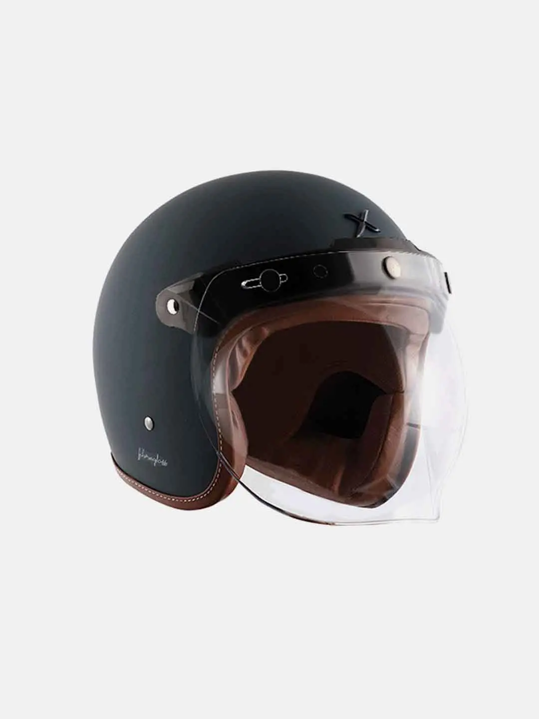Axor Retro Jet Leather Dull Slate Helmet 1