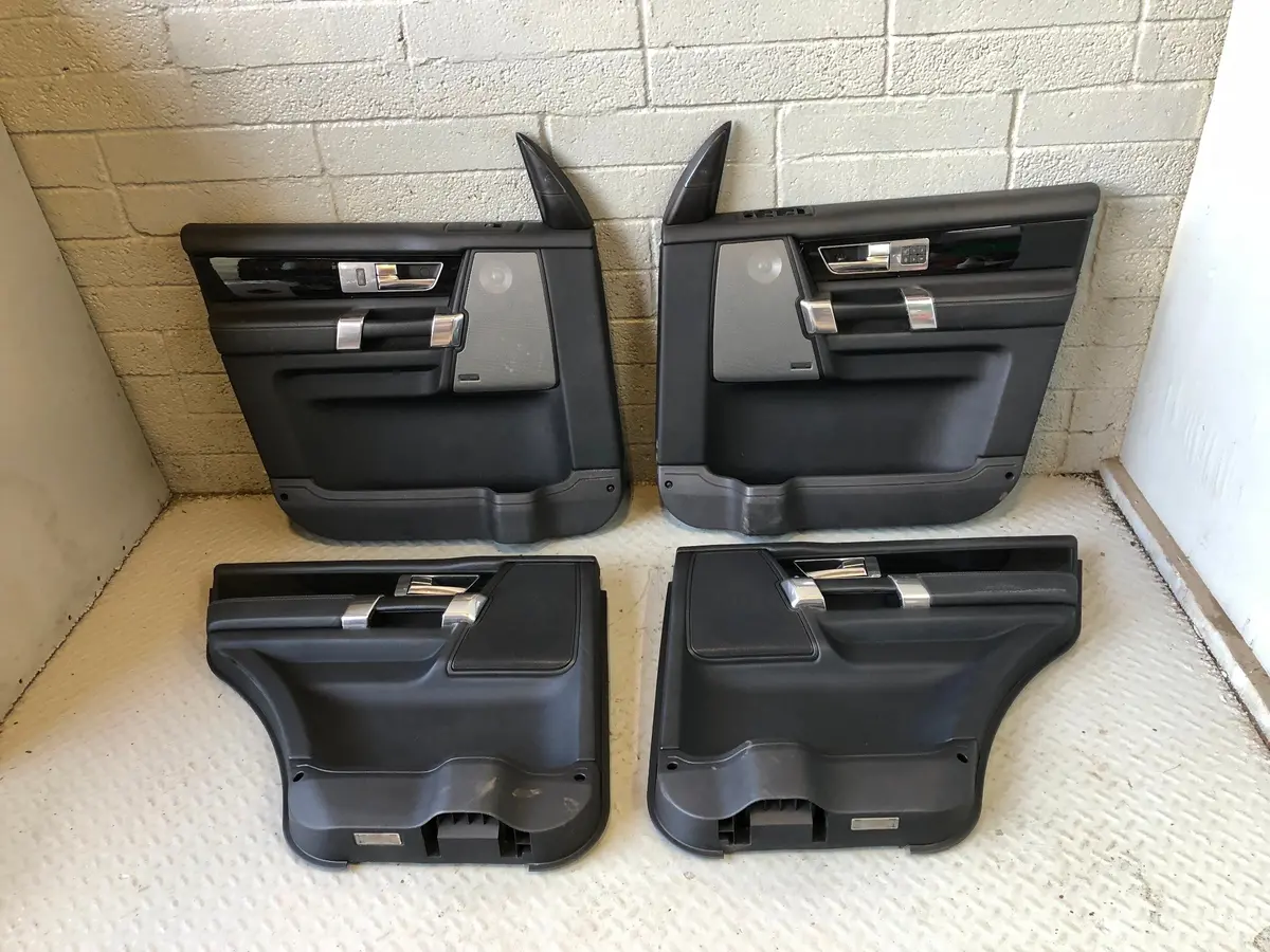 Discovery 4 Door Cards Black Set Of 4 Silver Trim Land Rover 2009 To 2013 L17036 1