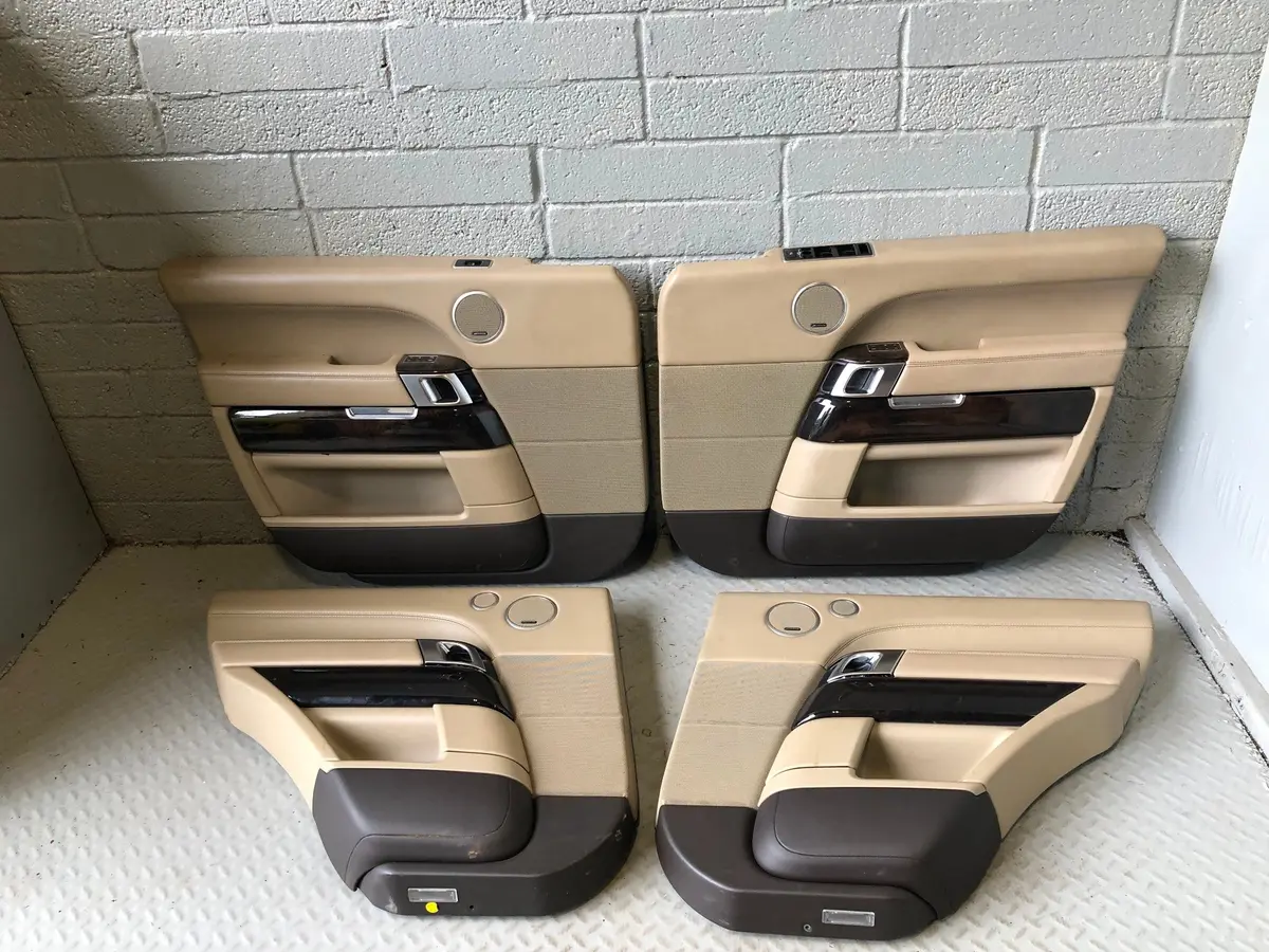 Range Rover L405 Door Cards Set Of 4 Almond With Gloss Black Trim 2013 To 2017 1