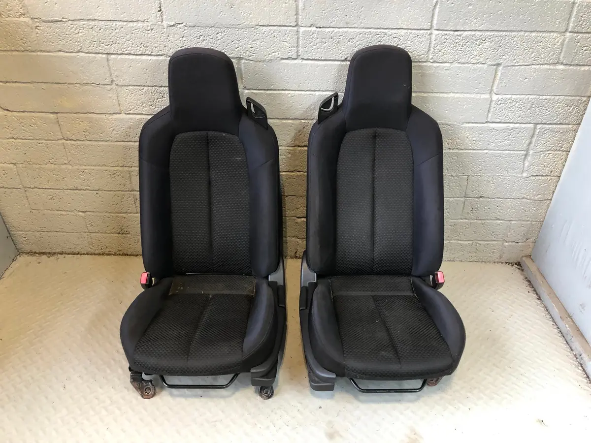 Mazda Mx-5 Seats Pair Of In Black Cloth Fabric Mk3 Nc1 2006 To 2008 1