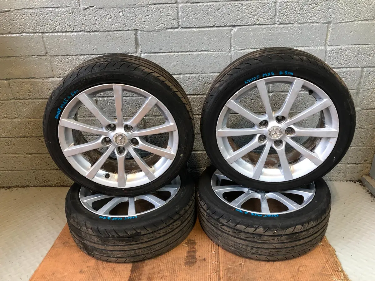 Mazda Mx-5 Alloy Wheels With Tyres 205/45R17 Mk3 Nc 2006 To 2014 1