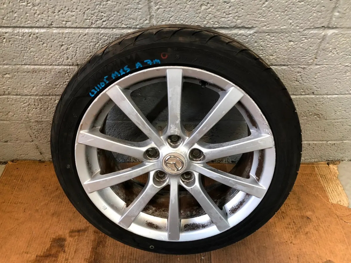 Mazda Mx-5 Alloy Wheels With Tyres 205/45R17 Mk3 Nc 2006 To 2014 2