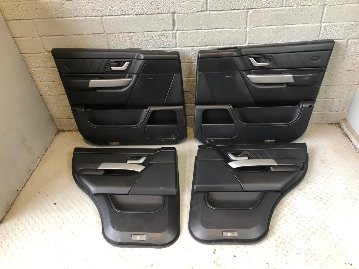Range Rover Sport Door Cards In Black With Silver Trim L320 2005 To 2009 R04036 1