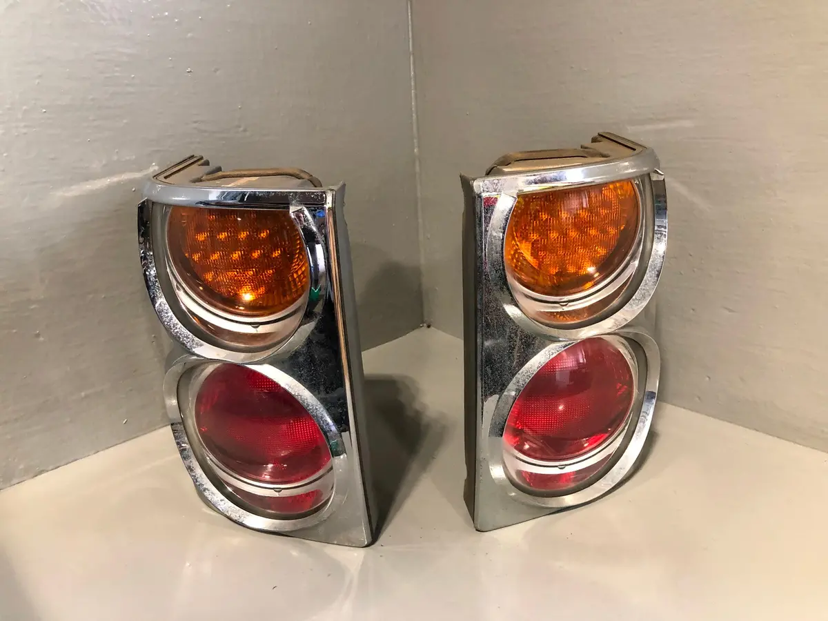Range Rover L322 Tail Lamp Clusters Rear Lights Pair Chrome Trim 2002 To 2006 1