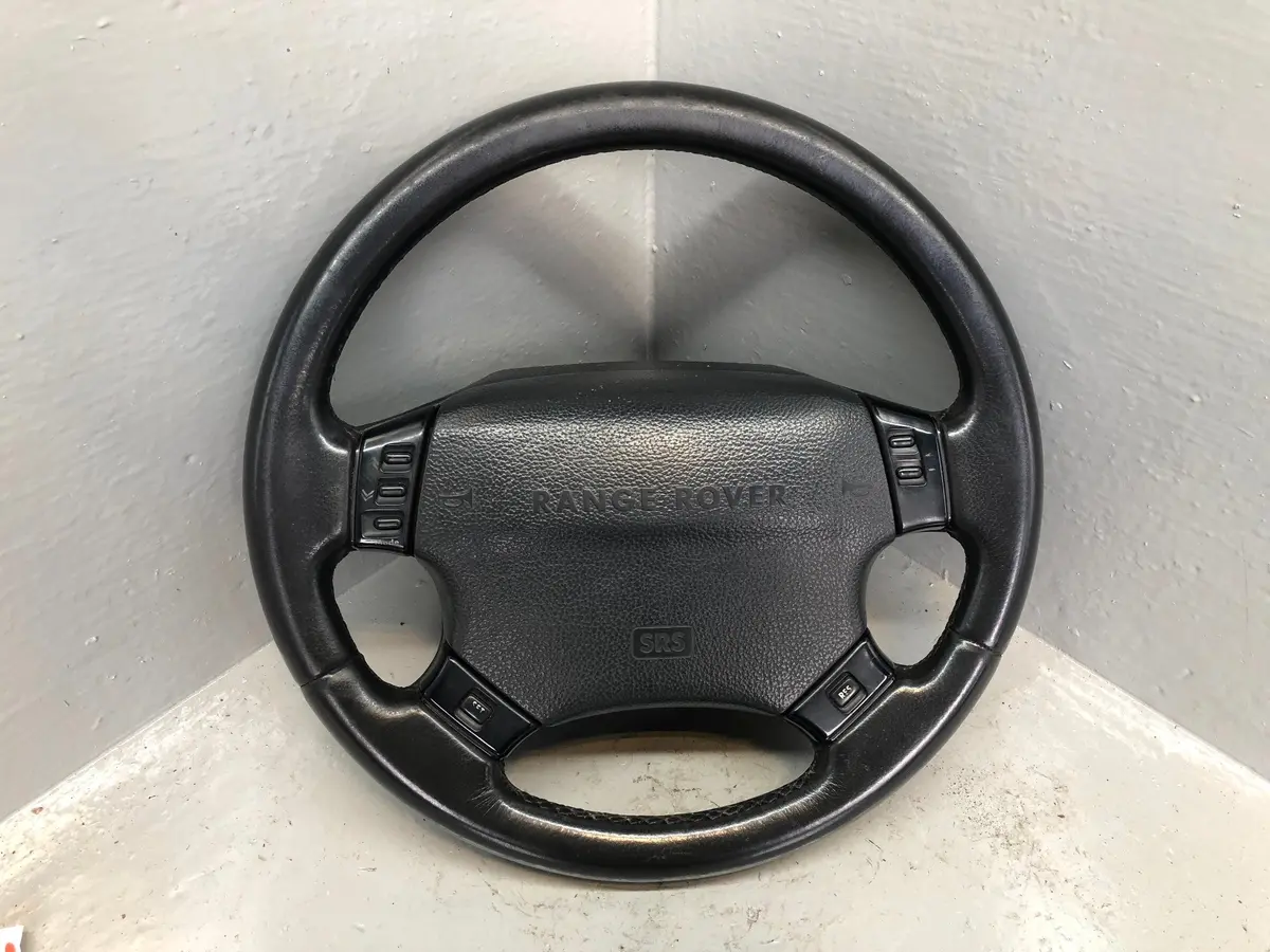 Range Rover P38 Steering Wheel Complete Black Leather 1994 To 2002 1