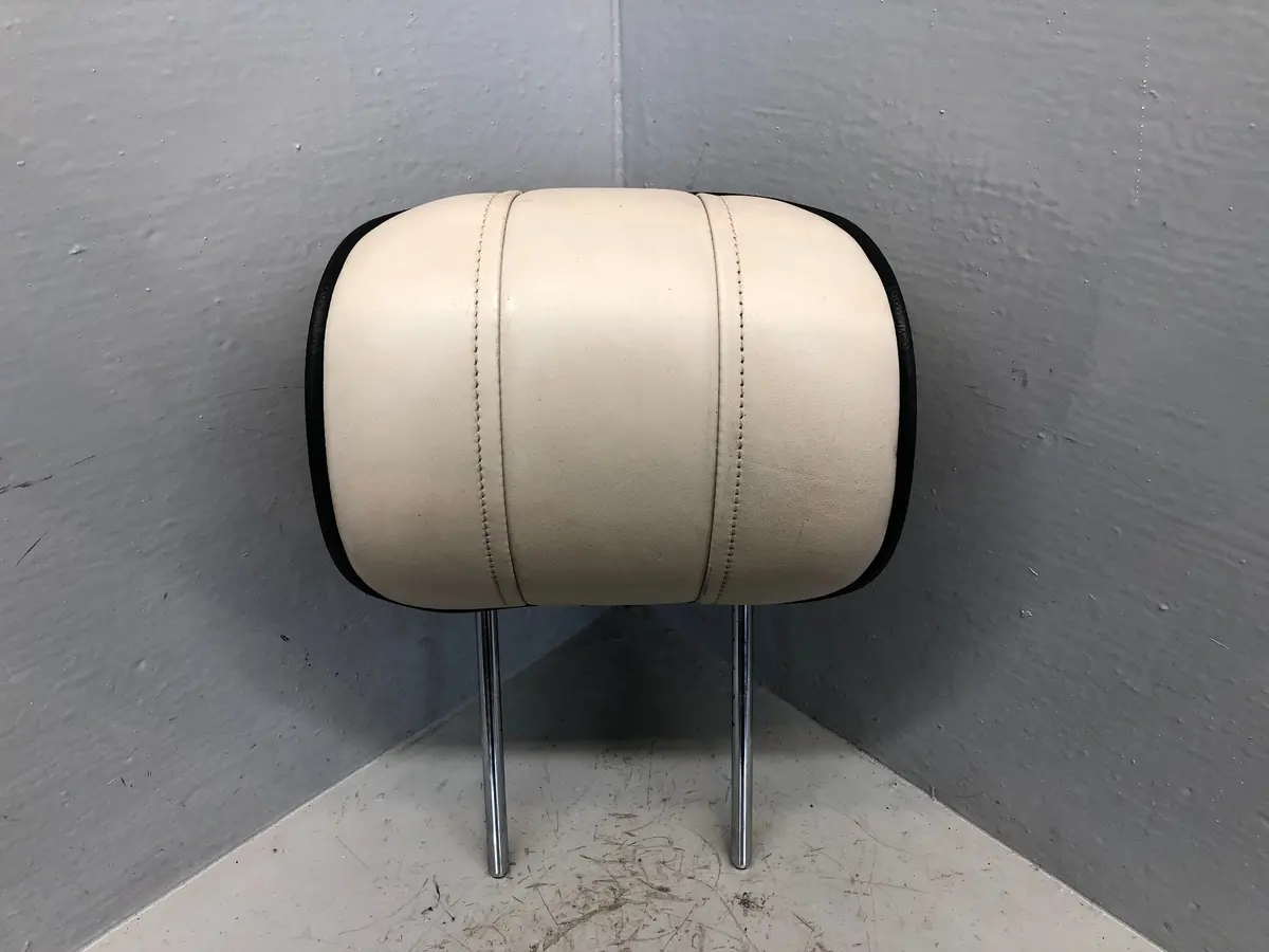 Range Rover L322 Rear Headrest In Ivory With Black Piping Near Side 2006 To 2009 1