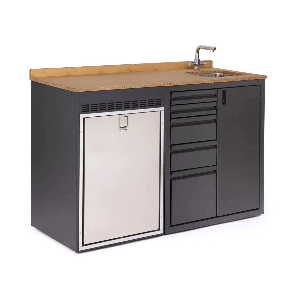 56In Galley - Isotherm 130 Fridge Base Cabinet - Drawer System 3