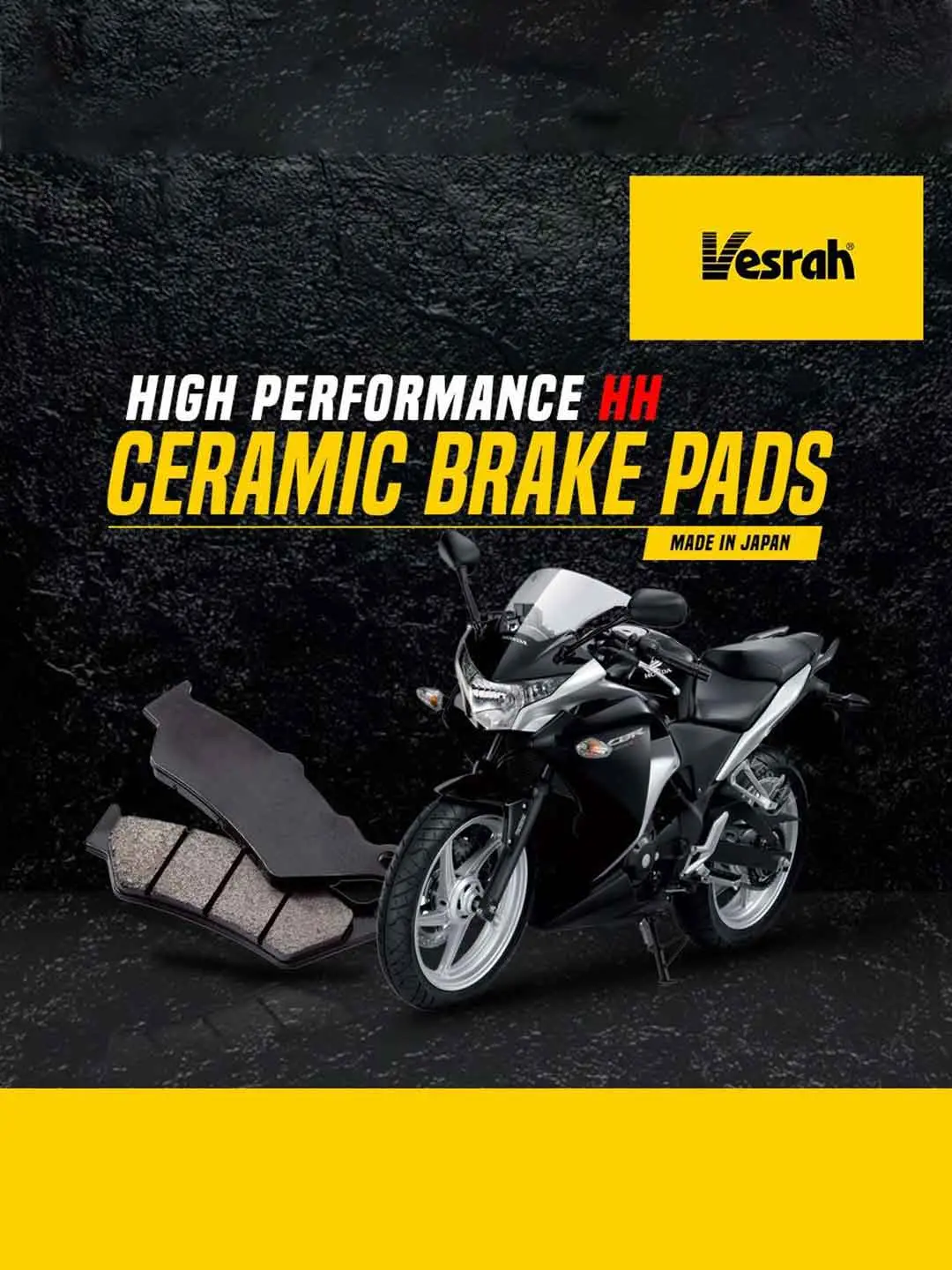 Vesrah Sd167 Rear Brake Pads For Yamaha R15 V1,V2/Honda Cbr 150 1