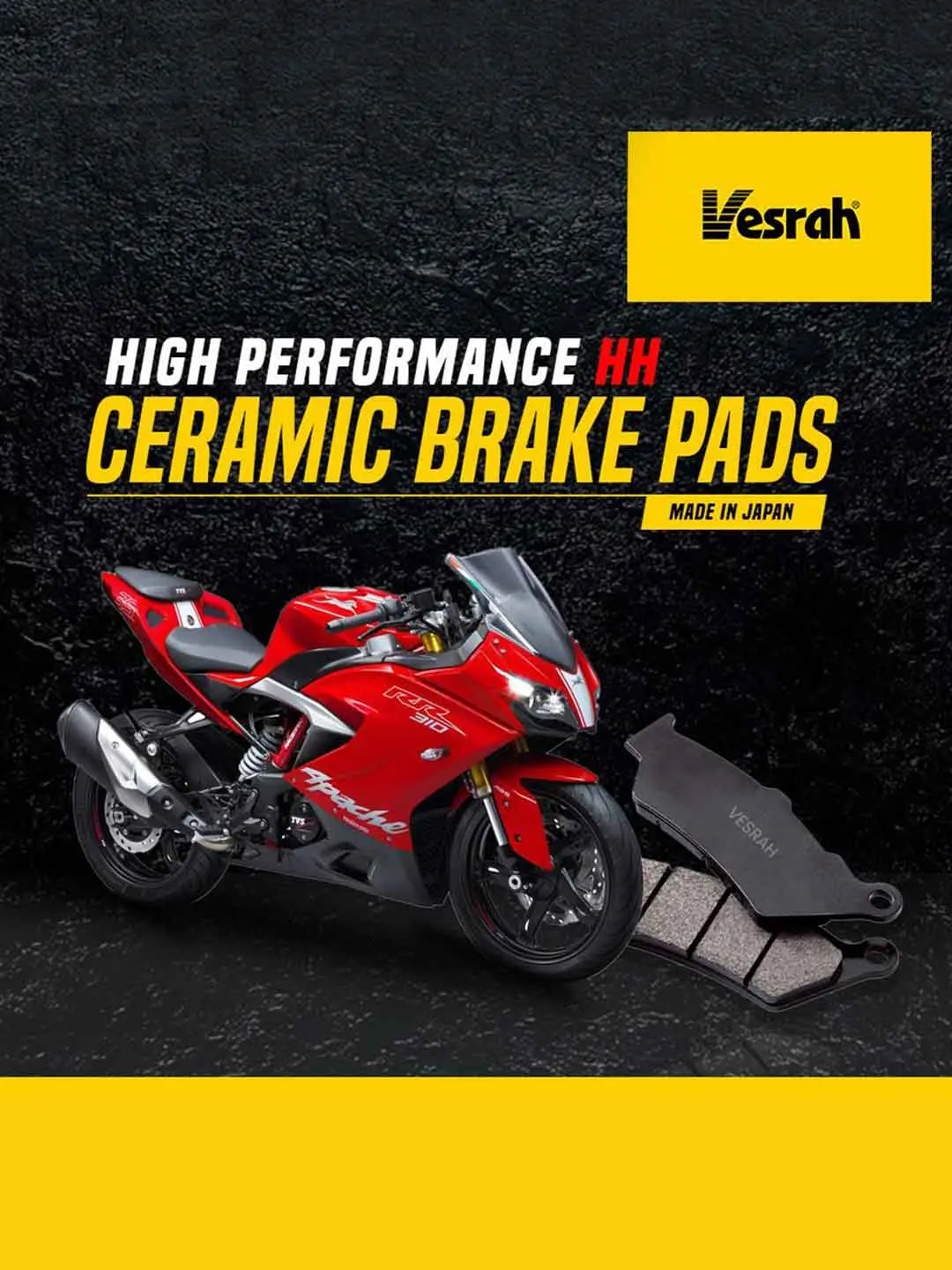 Vesrah Sd250/2 Front Brake Pad For Xpulse 200/ Apache Rtr 160/200 1