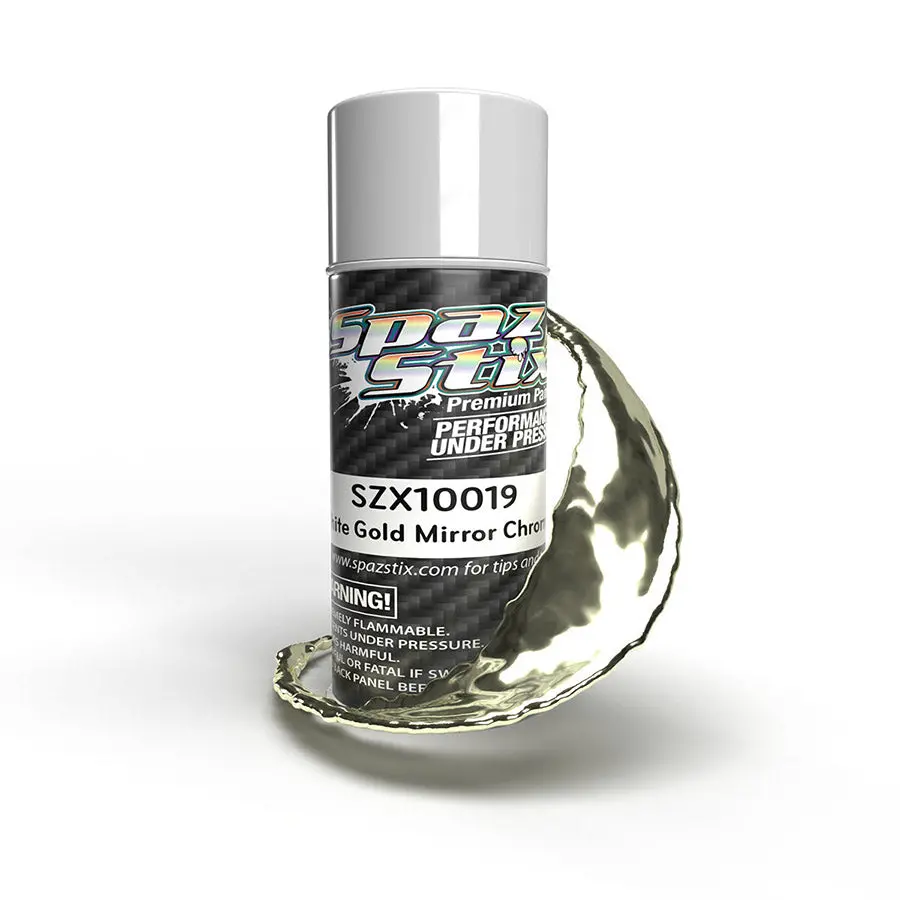 Spaz Stix Aerosol Spray Paint - White Gold Mirror Chrome 1