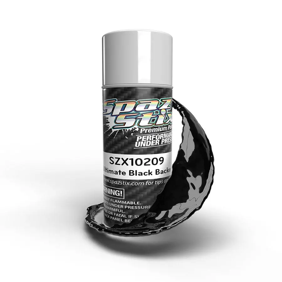 Spaz Stix Mirror Chrome Aerosol Spray Paint - Ultimate Black Backer 1