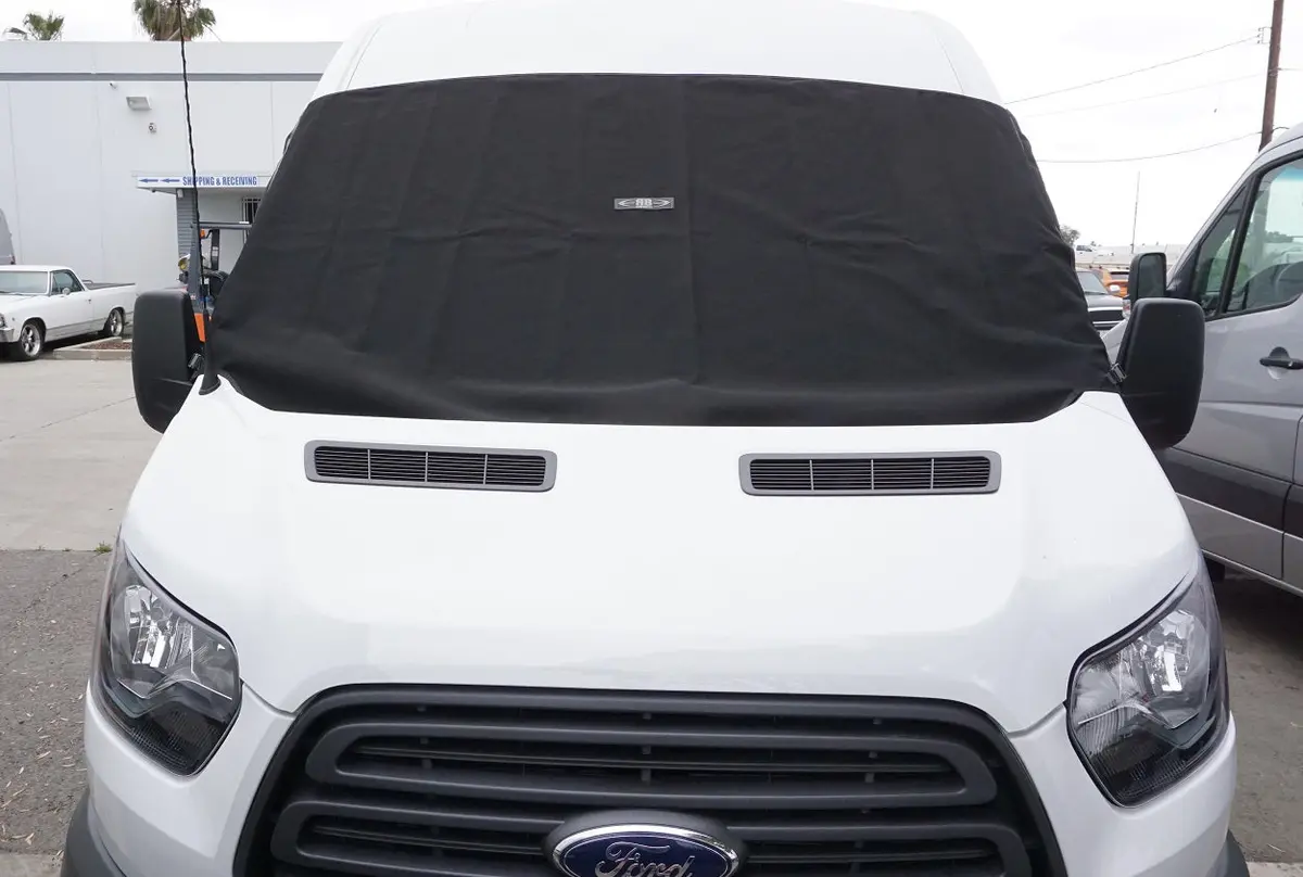 2014+ Ford Transit Fabric - Front Windhshield Shade, External 1