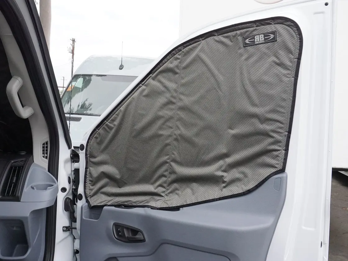 2014 + Transit Van Fabric - Magnetic Front Door Window Cover For Driver/Passenger Windows 1