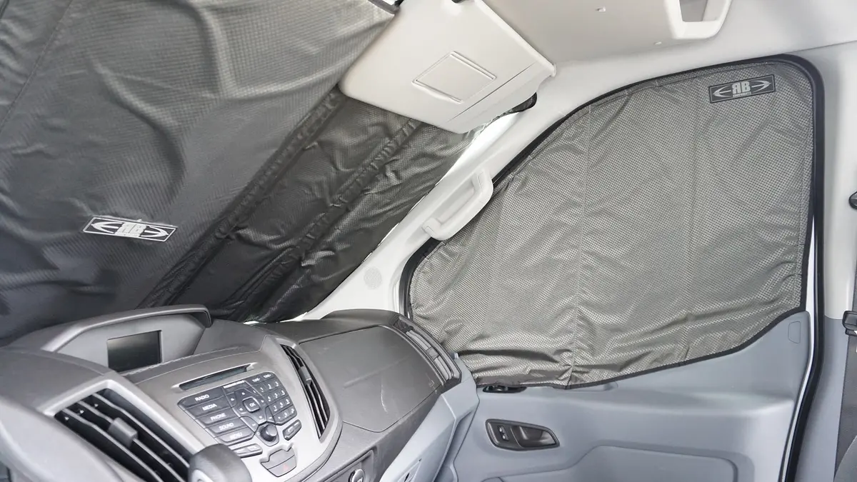 2014+ Ford Transit Fabric-Front Window Shade Kit 1