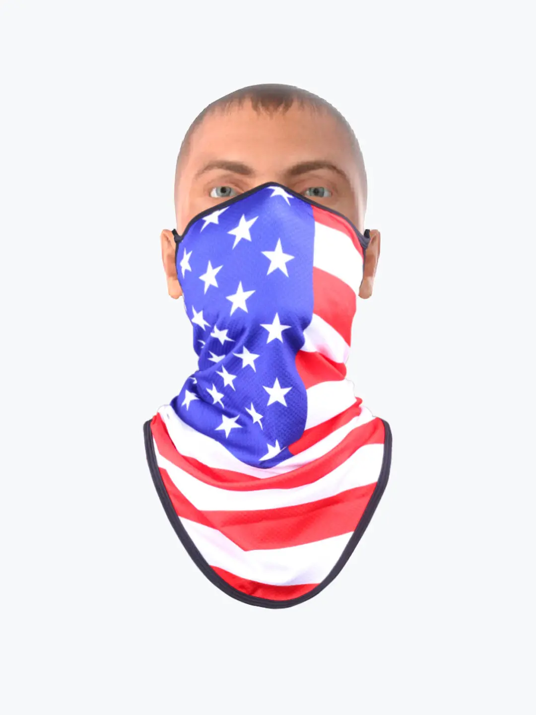 Riding Face Mask Red White Blue 1